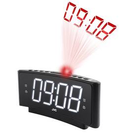 Radio cu ceas JVC RA-E314B, FM, alarma, proiectie, memorie 10 posturi, negru - - Roveli