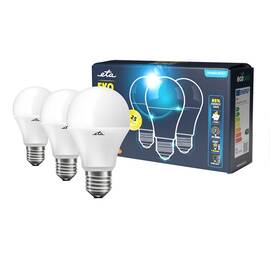 Set 3 becuri economice LED ETA EKO Classic, 11W (75W), E27, lumina calda - - Roveli