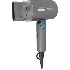 Uscator de par pentru voiaj ECG Grigio Piccolo, 1200 W, 2 viteze, 2 niveluri de temperatura, maner pliabil, gri - - Roveli
