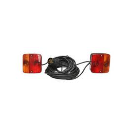 Lampi magnetice pentru remorca 12V cu fisa 7 pini si cablu alimentare 7.5m Cod: BK69080 - - Roveli