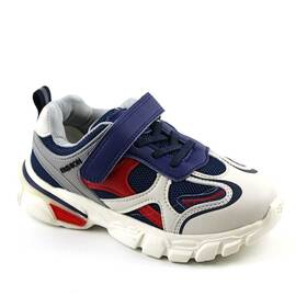 Pantofi sport pentru copii cu talpa usoara C10207-21-BLUE, Culoare (12): BLEUMARIN/GRI, Marime (12): 32 - - Roveli