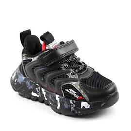 Pantofi sport pentru copii cu talpa usoara C10523-0-BLACK, Culoare (12): NEGRU/GRI, Marime (12): 26 - - Roveli