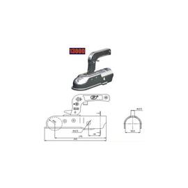 Cupla remorca rotunda 1300 kg ax 50 mm  Cod: ZSK-1300D - - Roveli