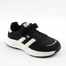 Pantofi sport pentru copii cu talpa usoara C11538-BLACK, Culoare (12): NEGRU/ALB, Marime (12): 33 - - Roveli