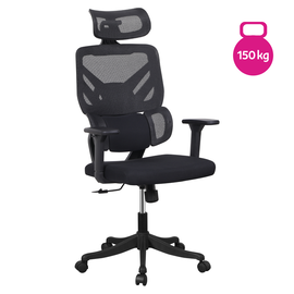 Scaun de birou, negru/rosu, portanta 150 kg, JANIK - - Roveli