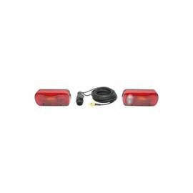 Lampi remorca 12V universale cu 6 functii cablaj 5.5 m fisa priza 13 pini 235 x 130 x 55 mm Cod: BK69430 - - Roveli