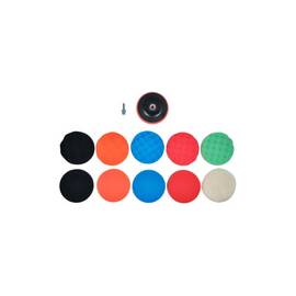 Bureti polisat auto 125 mm M14 6000 RPM 12 piese cu suport adaptor si blana lustruit Cod: 47931 - - Roveli