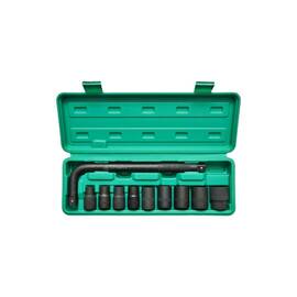 Trusa chei tubulare 10-24 mm Cr-Mo 1/2 inch cu prelungitor L 250 mm 10 piese Cod: BK90047 - - Roveli