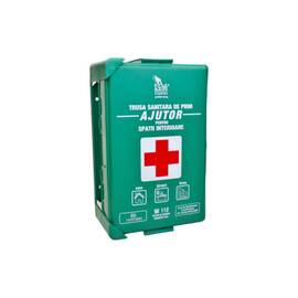Trusa sanitara prim ajutor Kraftmann DIN 13157:2021 avizata A.N.M.D.M.R. pentru spatii interioare cu suport montare - - Roveli