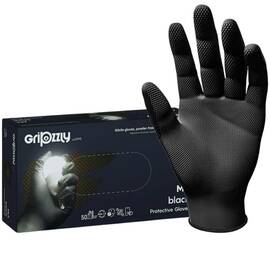 Manusi nitril NEGRE textura diamantata Gripzzly - - Roveli