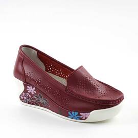 ​Pantofi de dama , cu platforma , din piele naturala  WKS05-WINE/X, Culoare (12): Visiniu, Marime (12): 37 - - Roveli