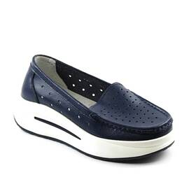 ​Pantofi de dama , cu platforma , din piele naturala  A335-NAVY/X, Culoare (12): Bleumarin, Marime (12): 37 - - Roveli