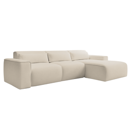Set canapea de colt, bej, pe dreapta, LORENY ROH - - Roveli