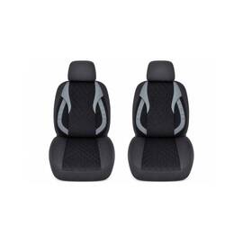 Huse scaune auto universale Premium fractionate fata spate negre cu gri antracit compatibile dimensiuni standard Cod: HNG1101-6 - - Roveli