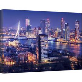 Tablou canvas - Rotterdam, Olanda, Turn, Rotterdam, Oras, Arhitectura, Olanda, 60 x 90 cm - - Roveli