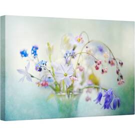 Tablou canvas - Comori de Primavara, Primavara, Floare, Buchet, Vaza, Natura Moarta, 40 x 60 cm - - Roveli