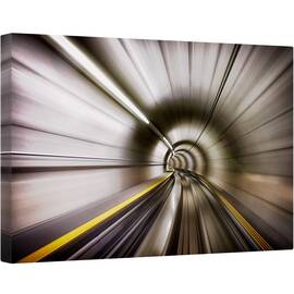 Tablou canvas - Abstract, Tunel, Viteza, Miscare, Feroviar, 80 x 120 cm - - Roveli
