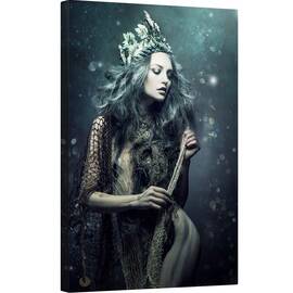 Tablou canvas - Amadahy, Portret, Model, Femeie, Fata, Coroana, 40 x 60 cm - - Roveli