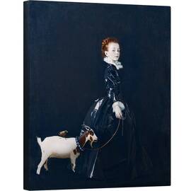 Tablou canvas - In Negru, Fata, Pusti, Copil, Renasterea, Medieval, Capra, 60 x 75 cm - - Roveli