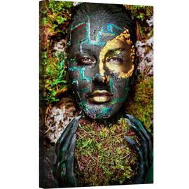 Tablou canvas - Labirint, Oameni, Fata, Persoana, Portret, Pictat, 80 x 120 cm - - Roveli