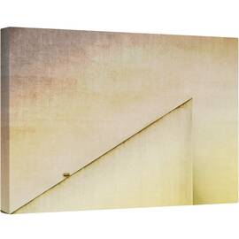 Tablou canvas - Lumina Lampii, Galben, Abstract, Triunghi, Zid, Margine, Textura, 40 x 60 cm - - Roveli