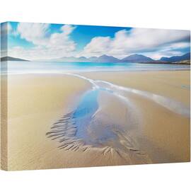 Tablou canvas - Luskentyre, Plaja, Mare, Ocean, Curent, Nisip, Coasta, 60 x 90 cm - - Roveli