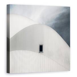 Tablou canvas - O Camera de Vizionare, Teatru, Fereastra, Alb, Cladire, Dusseldorf, Germania, 60 x 60 cm - - Roveli
