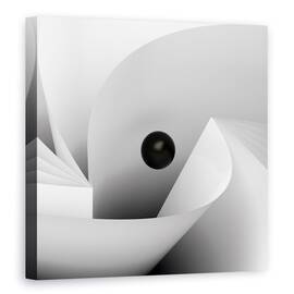 Tablou canvas - Ochi Mari, Abstract, Natura Moarta, Alb-Negru, Hartie, Ochi, Pagina, 60 x 60 cm - - Roveli