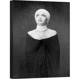 Tablou canvas - Rugati-Va, Rugaciune, Alb-Negru, Portret, Halat, Textura, 50 x 70 cm - - Roveli