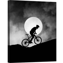 Tablou canvas - Allegro, Luna, Motocicleta, Bicicleta, Calatorie, Calaret, 60 x 75 cm - - Roveli