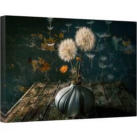 Tablou canvas - Parasutistii, Papadie, Tabel, Vaza, 40 x 60 cm - - Roveli