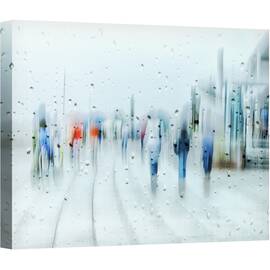 Tablou canvas - Ploua, Picaturi, Ploaie, Fereastra, 60 x 80 cm - - Roveli