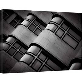 Tablou canvas - Coaja, Arhitectura, Fatada, Alb-Negru, Coaja, Berlin, Germania, 60 x 90 cm - - Roveli