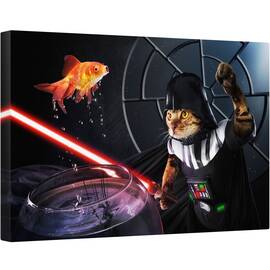 Tablou canvas - Darth Sushi, Domnul, Sith, Sabie Laser, Sabie, Peste, Taiere, 60 x 90 cm - - Roveli