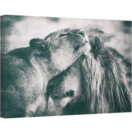 Tablou canvas - Dragoste, Felina, Fauna, Salbatic, Natura, Animal, 60 x 90 cm - - Roveli