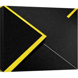 Tablou canvas - Ghiduri, Abstract, Linii, Contrast, Galben, Negru, Strada, 60 x 80 cm - - Roveli