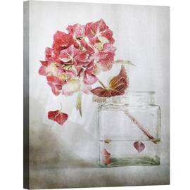 Tablou canvas - Hortensie, Vara, Floare, Rosu, 60 x 75 cm - - Roveli