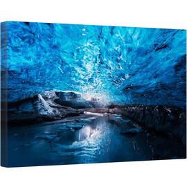 Tablou canvas - Profund, Peisaj, Vatnajokull, Islanda, Ghetar, Albastru, 40 x 60 cm - - Roveli