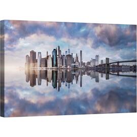 Tablou canvas - Sua, Oras, Orizont, Cladire, Apus, Calatorie, 50 x 80 cm - - Roveli