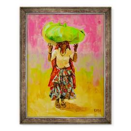 Tablou inramat - Sue Wales - Lucrator teren indian, 2020, 60 x 80 cm - - Roveli