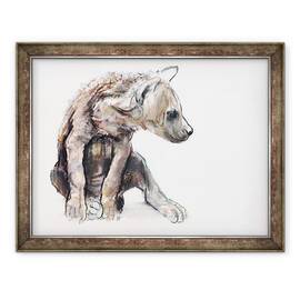 Tablou inramat - Mark Adlington - Hyaena Pup profil, 60 x 80 cm - - Roveli