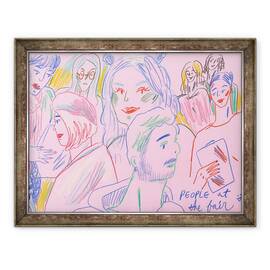Tablou inramat - Sol Jeong - Oamenii de la Targ II, 60 x 80 cm - - Roveli