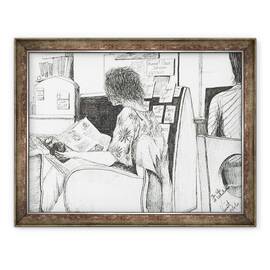 Tablou inramat - Vincent Alexander Booth - Lectura la libraria Waterstones Manchester, 2007, 60 x 80 cm - - Roveli