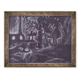 Tablou inramat - Vincent Alexander Booth - Planta in camera la lumina lumanarilor, 1997, 60 x 80 cm - - Roveli