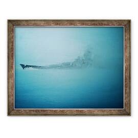 Tablou inramat - Vincent Alexander Booth - Scharnhorst in ceata dimineata Channel Dash 1942, 2014, 60 x 80 cm - - Roveli