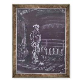 Tablou inramat - Vincent Alexander Booth - Statuie cu semineu la lumina lumanarilor, 1997, 60 x 80 cm - - Roveli