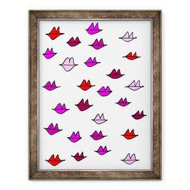 Tablou inramat - Daisy de Villeneuve - Buzele, 60 x 80 cm - - Roveli