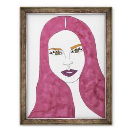 Tablou inramat - Daisy de Villeneuve - Par lung si rosu, 60 x 80 cm - - Roveli