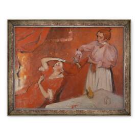 Tablou inramat - Edgar Degas - Pieptanarea parului La Coiffure, 60 x 80 cm - - Roveli