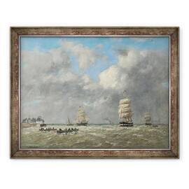 Tablou inramat - Eugene Louis Boudin - Le Havre, 60 x 80 cm - - Roveli